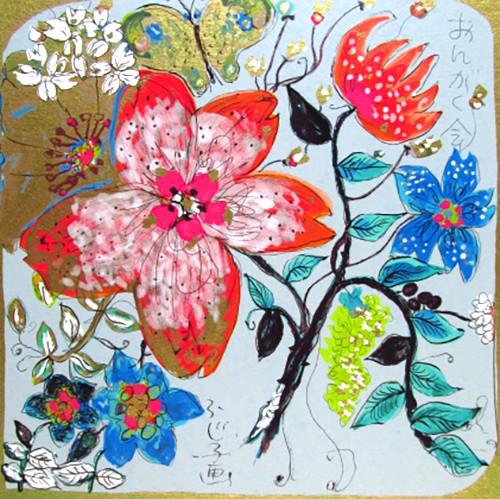 フジコ・ヘミングの絵画作品　タイトルは、おんがく会